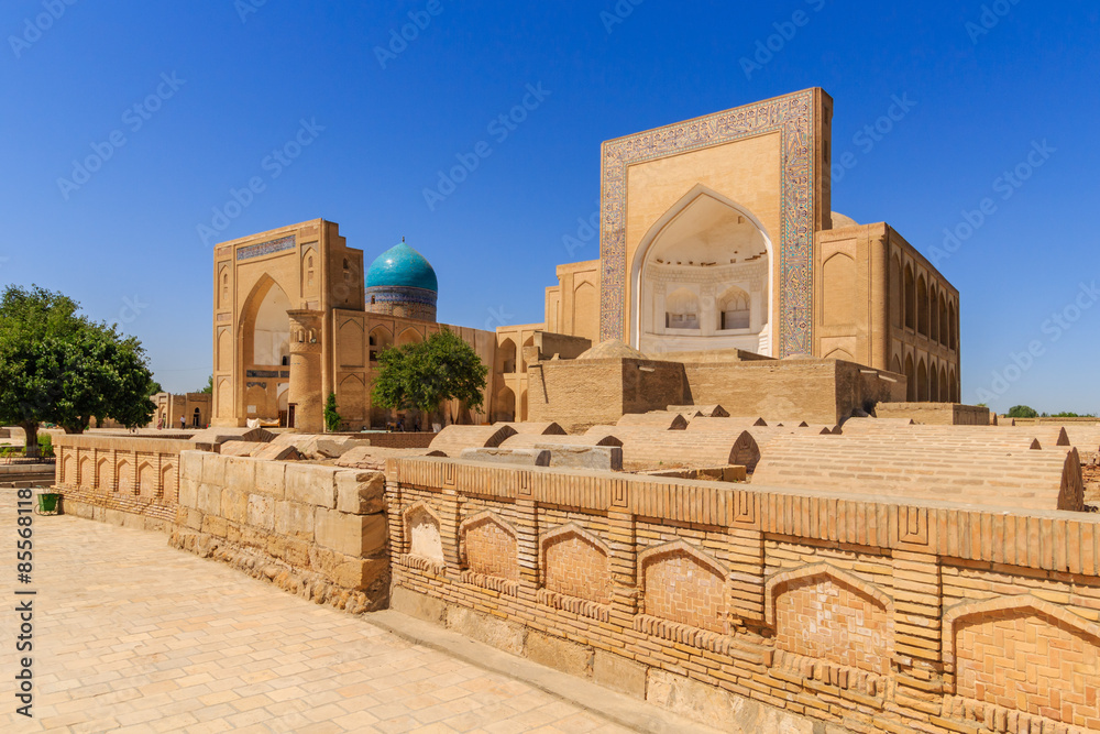 The Ancient Muslim Architecture memorial complex Chor-Bakr in Bukhara, Uzbekistan. Сity of the dead.