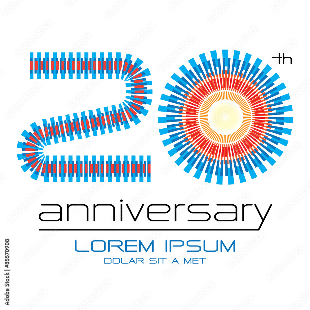 Fototapeta premium 20 years Anniversary, concept vector