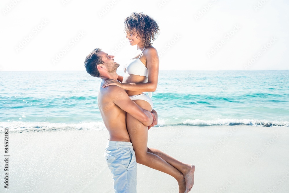 Fototapeta premium happy couple smiling