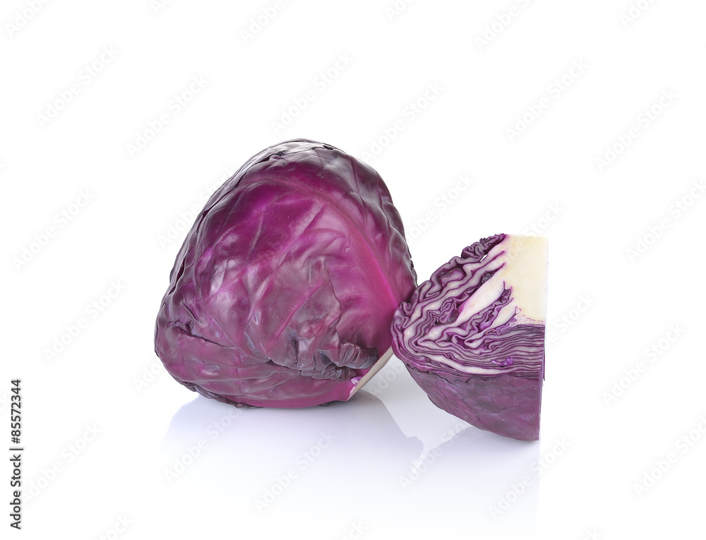 red cabbage isolated on white red cabbage isolated on white