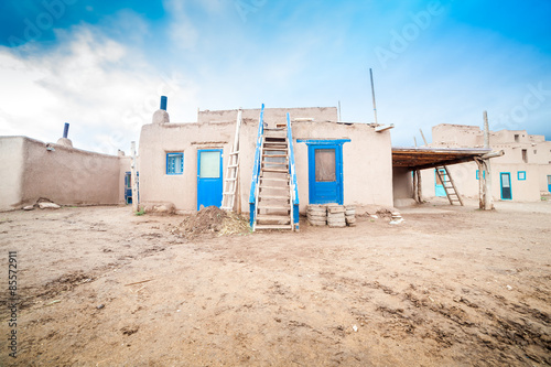 Taos Pueblo - remarkable example of a traditional type of archit photo
