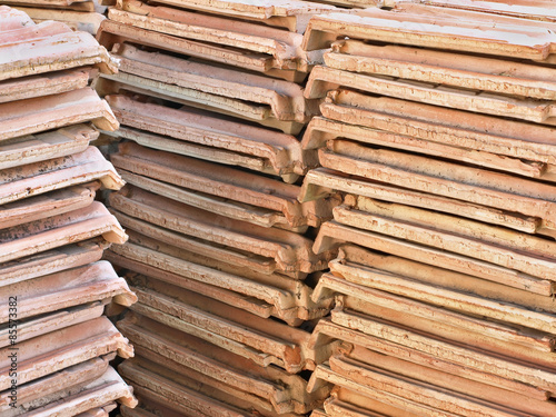 Ceramic tiles pile.