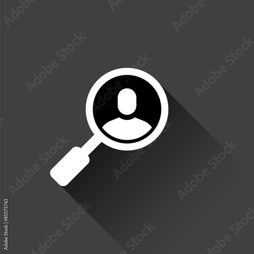 Recruitment. Searching The Profile. Human recruitment and resource. Vector illustration