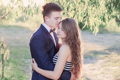 beautiful young couple outdoor