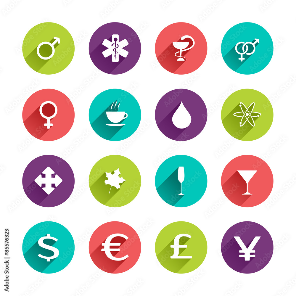 Flat Application Icons Set Flat Application Icons Set
