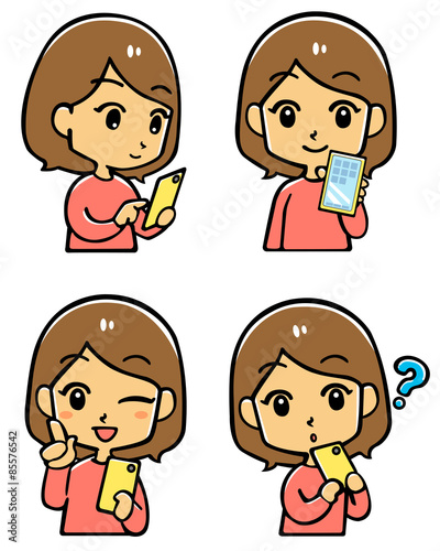 女性とスマートホン