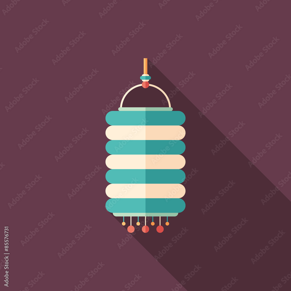 Pendant lamp flat square icon with long shadows. Pendant lamp flat square icon with long shadows.