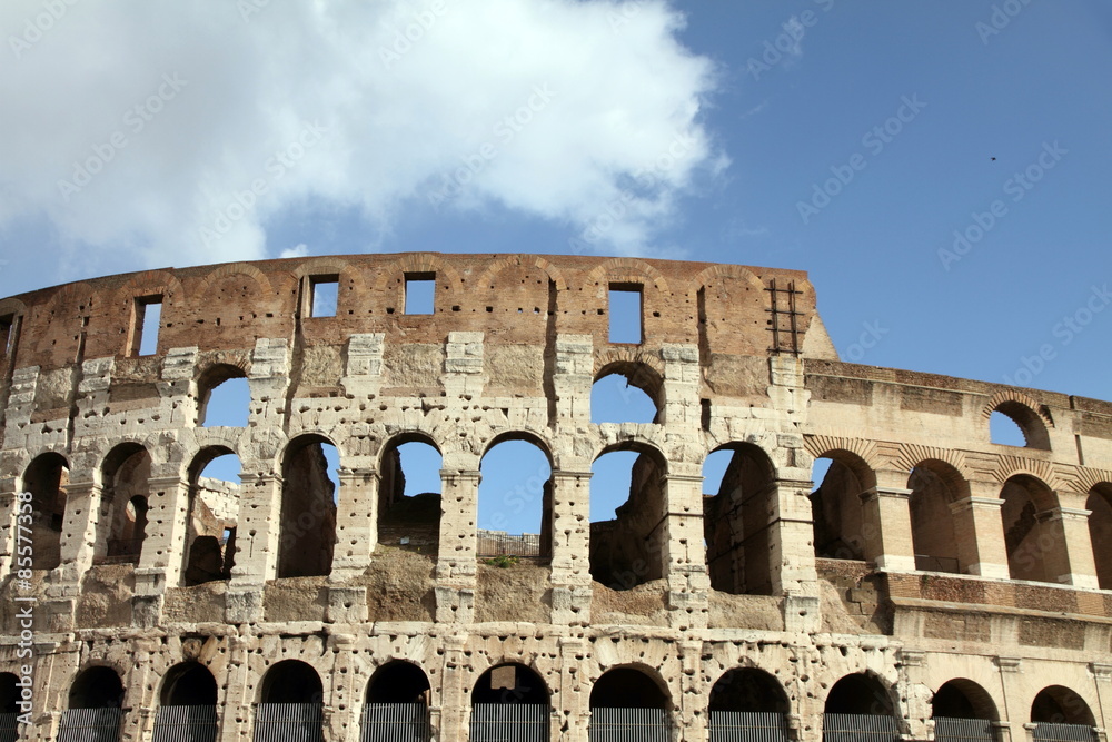 View of the colosseum in Rome