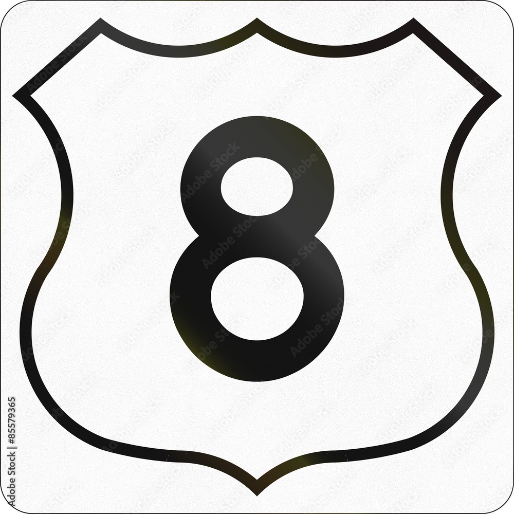 Route marker for Nova Scotia trunk highway number 8 Route marker for Nova Scotia trunk highway number 8