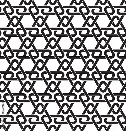 Celtic seamless pattern with swatch for filling. Fashion geometric background of black lines.