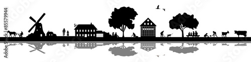 Landschaft Natur und Dorf
