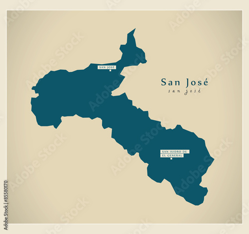 Modern Map - San Jose CR