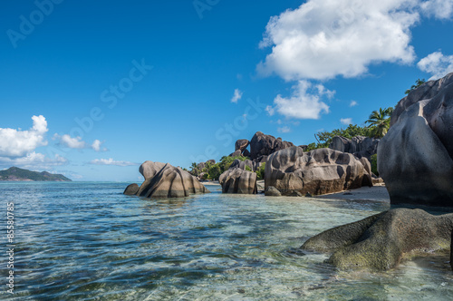 Tropical island beach, Source d’argent, La Digue, Seychelles