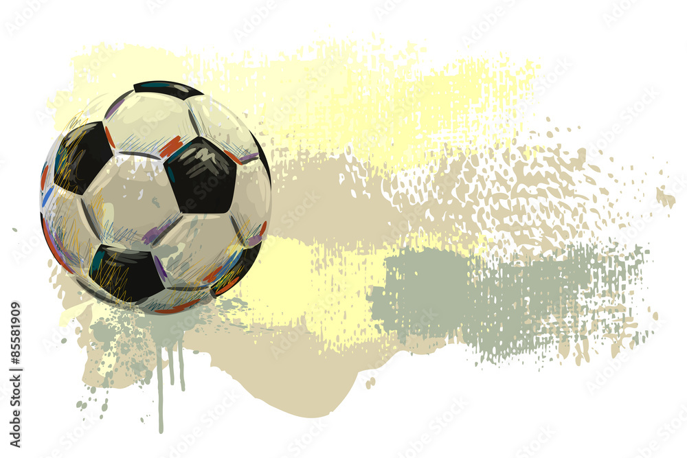 Soccer Ball Banner.
All elements are in separate layers and grouped. 
