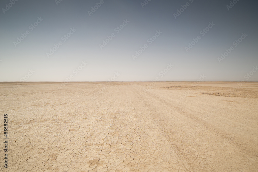 Naklejka premium dry lake sahara desert