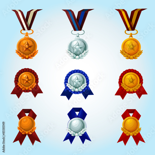 Medals Cartoon Set