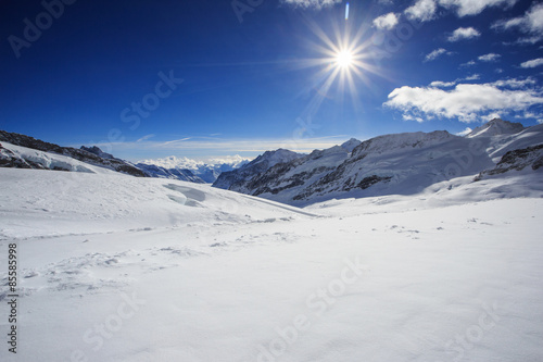 Aletsch Glacier in the Alps, Switzerland © Ekasit