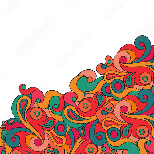 Abstract curly background with circles. Colorful pattern can be used for wallpaper, pattern fills, web page background, surface textures