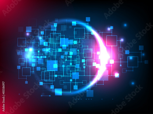 Abstract background, technology theme of social media.
