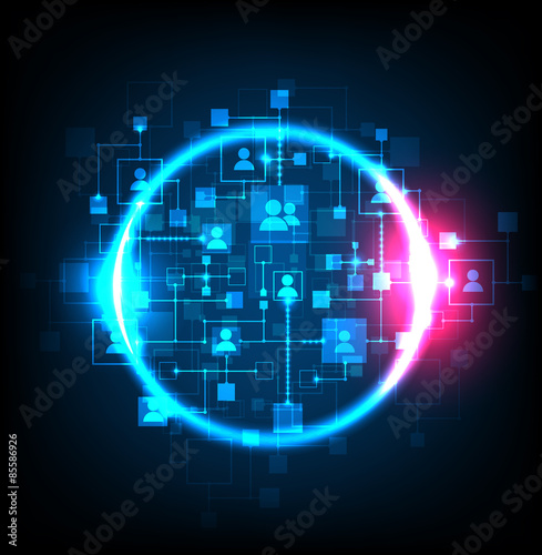 Abstract background, technology theme of social media.