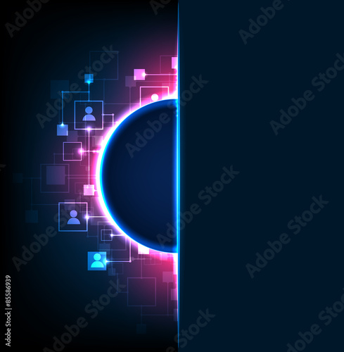 Abstract background, technology theme of social media.