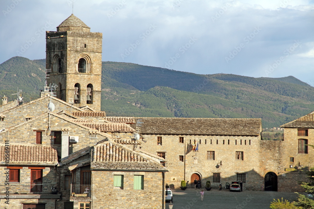 Ainsa village Sobrarbe Huesca Aragon Spain