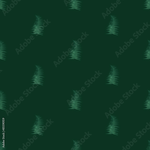 Print Seamless Pattern. Leaves with green background.