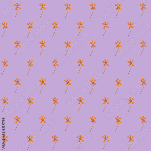 Print Seamless Pattern. Small Flowers with blue background.