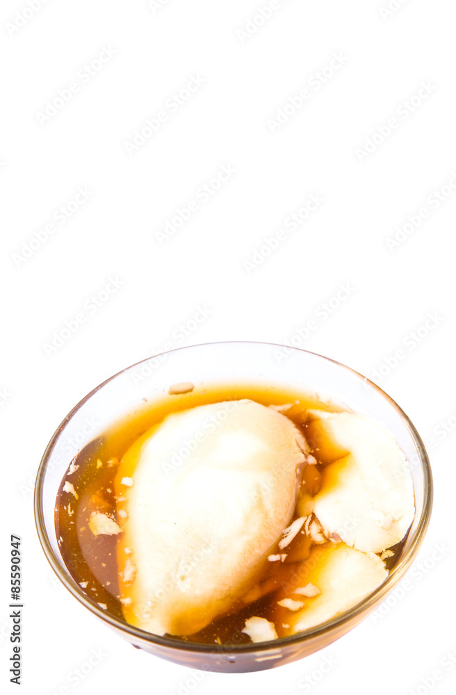 Malaysian dessert dish Tau Fu Fah or soy bean custard Malaysian dessert dish Tau Fu Fah or soy bean custard