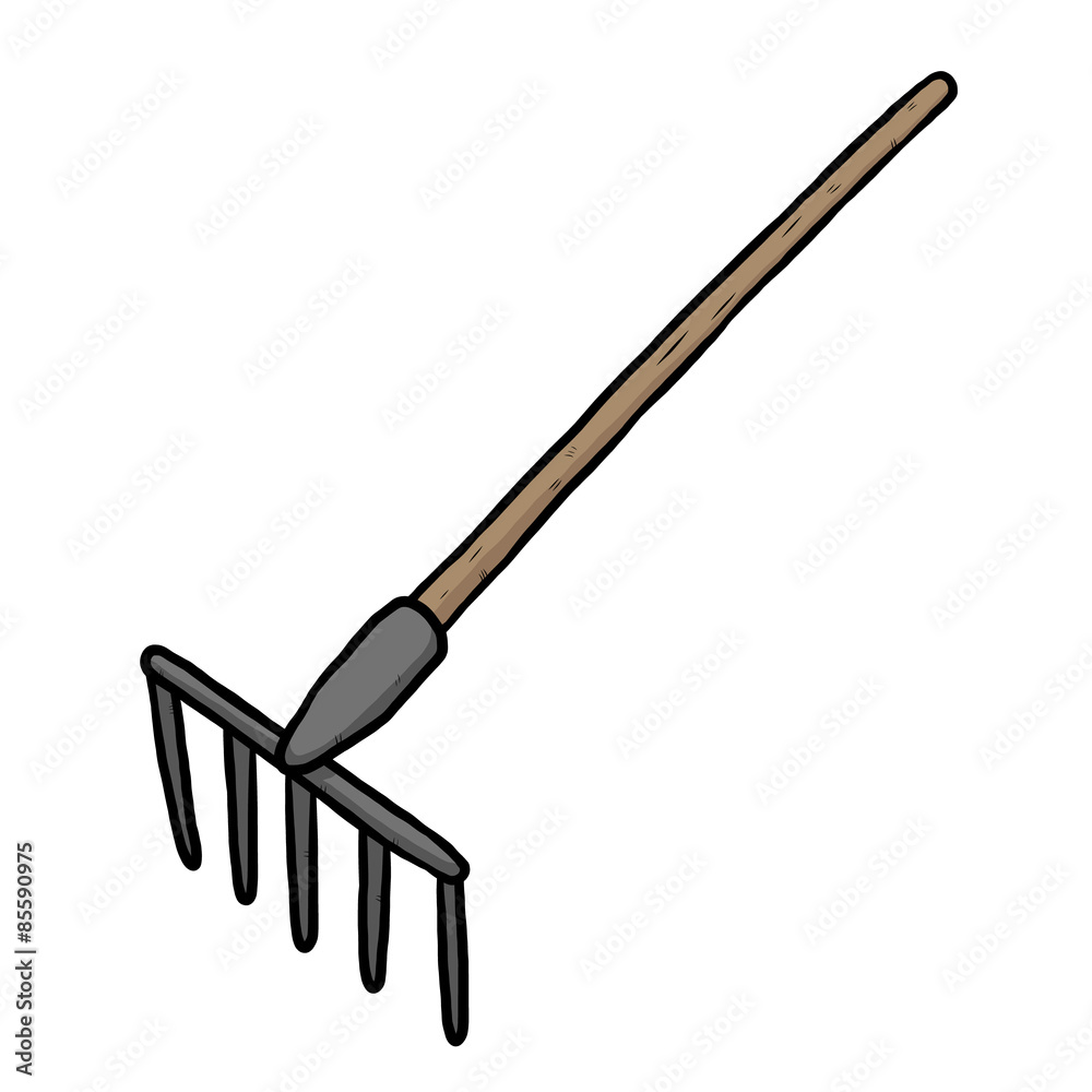 Naklejka premium garden rake