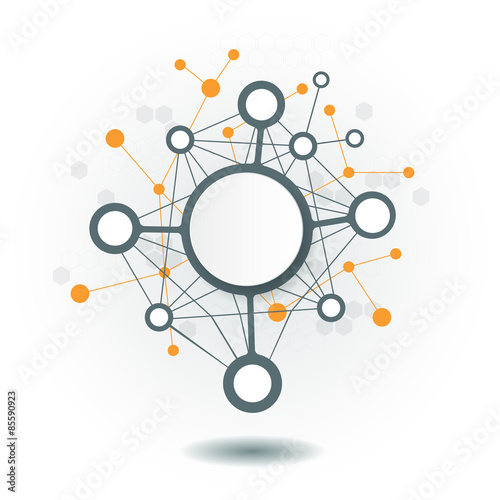 Abstract futuristic - Molecules technology background. Illustration Vector design digital technology concept. Blank space for your design