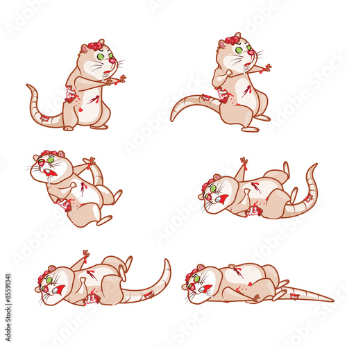 Zombie Rat Dying Sprite