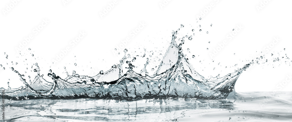 water splashing on calm surface - obrazy, fototapety, plakaty 