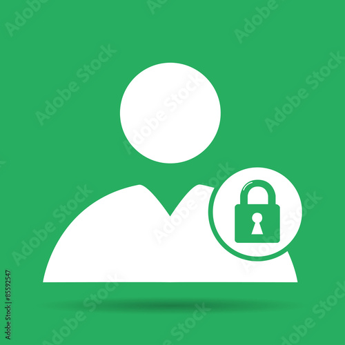 User icon, lock icon