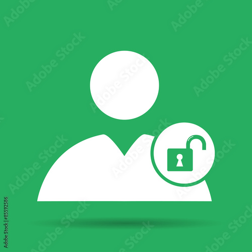 User icon, lock icon