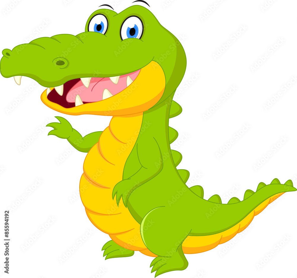 Fototapeta premium Happy crocodile cartoon