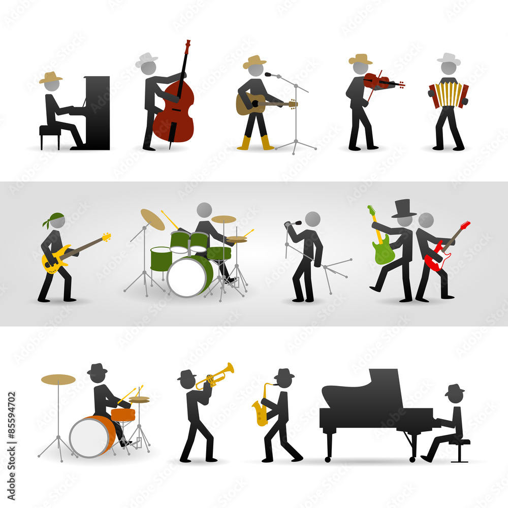 Country, rock and jazz band
