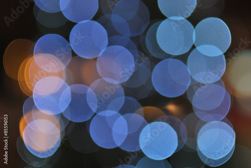 Defocused abstract blue and white christmas background