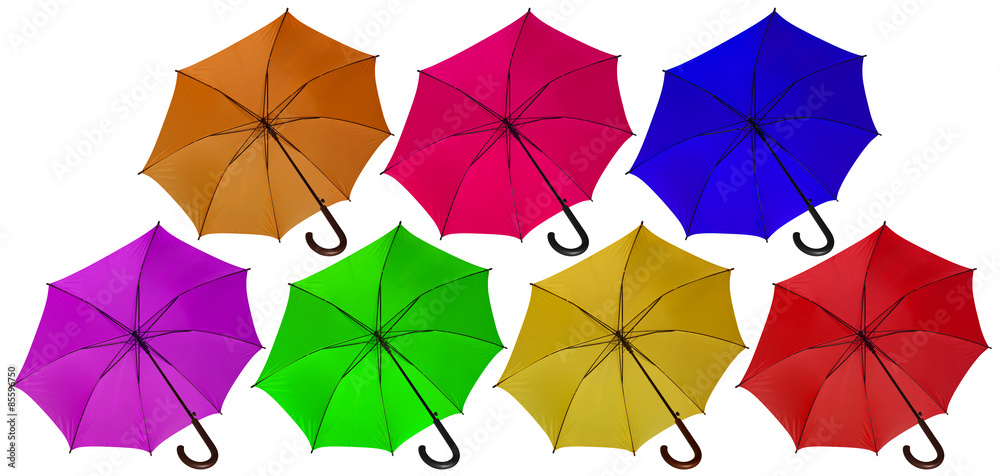 Umbrellas open - Colorful