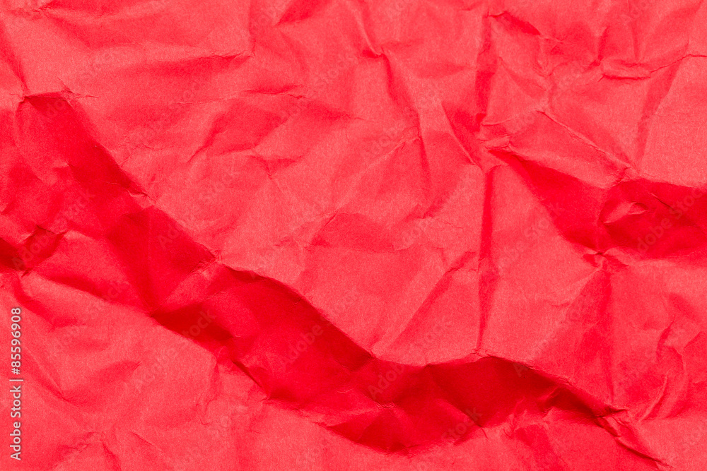 Fototapeta premium Red crumbled textured paper