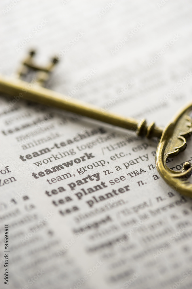 Business concept key to team, teamwork Business concept key to team, teamwork