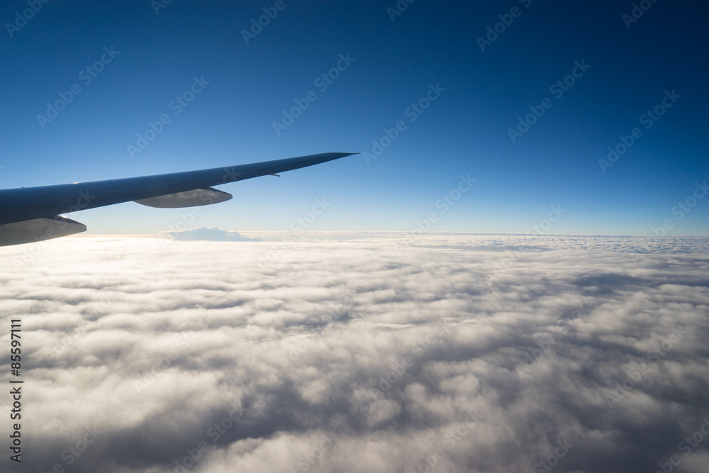 Airplane Wing in Flight from window.. Airplane Wing in Flight from window..