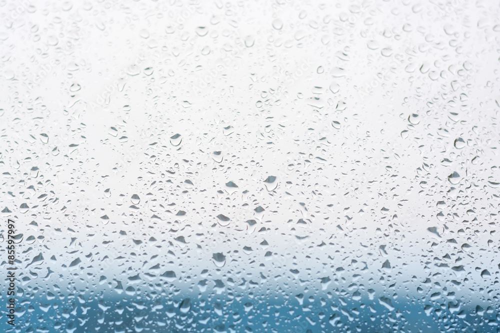 Water drops on a glass window high resolution