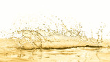 white wine splash isolated on white background