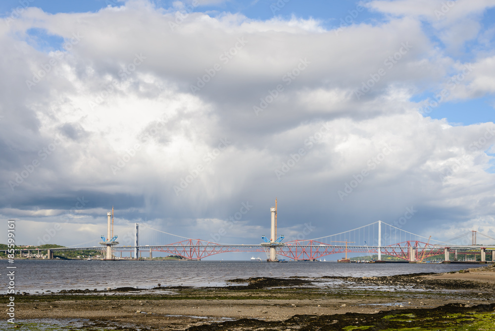 The Queensferry Crossing construction.