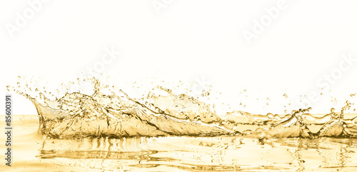 Schilderij op canvas white wine splash as a celebration abstract