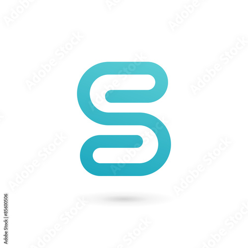 Letter S number 5 clip logo icon design template elements