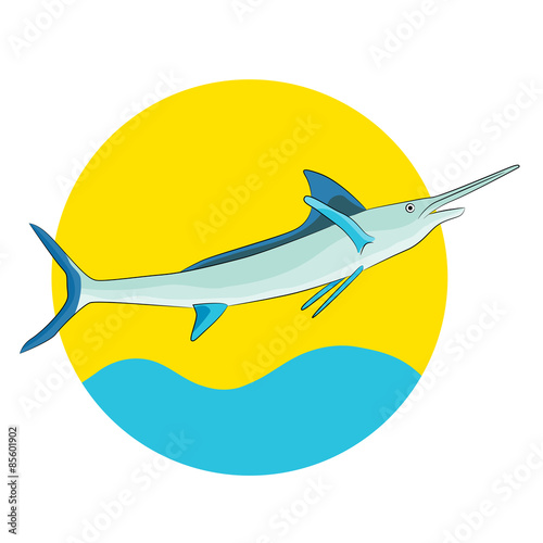 Swordfish Drawing Background
