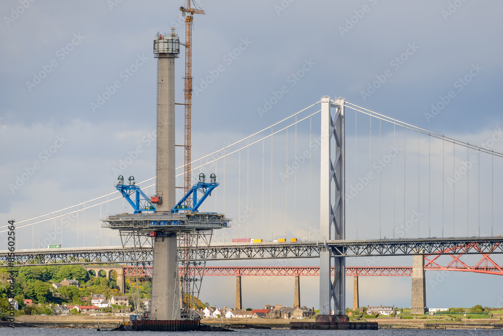 The Queensferry Crossing construction.