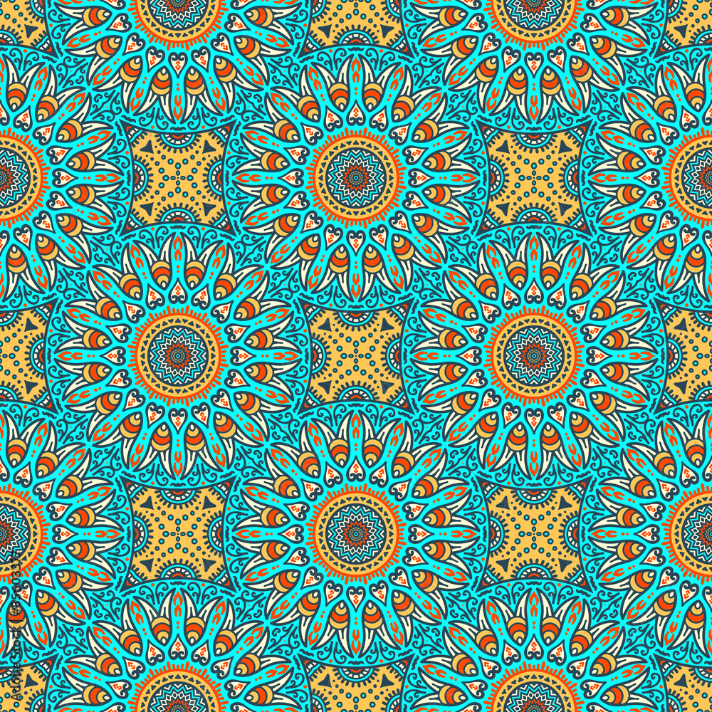 Ethnic floral seamless pattern Ethnic floral seamless pattern